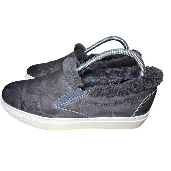 M. Gemi The Cerchio Sherling Slip On Shoes Gray Womens 9.5 EU 40 Made in Italy - Picture 3 of 7